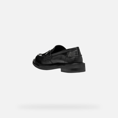 Leather loafers SERILDA WOMAN Black - image number 4 | GEOX
