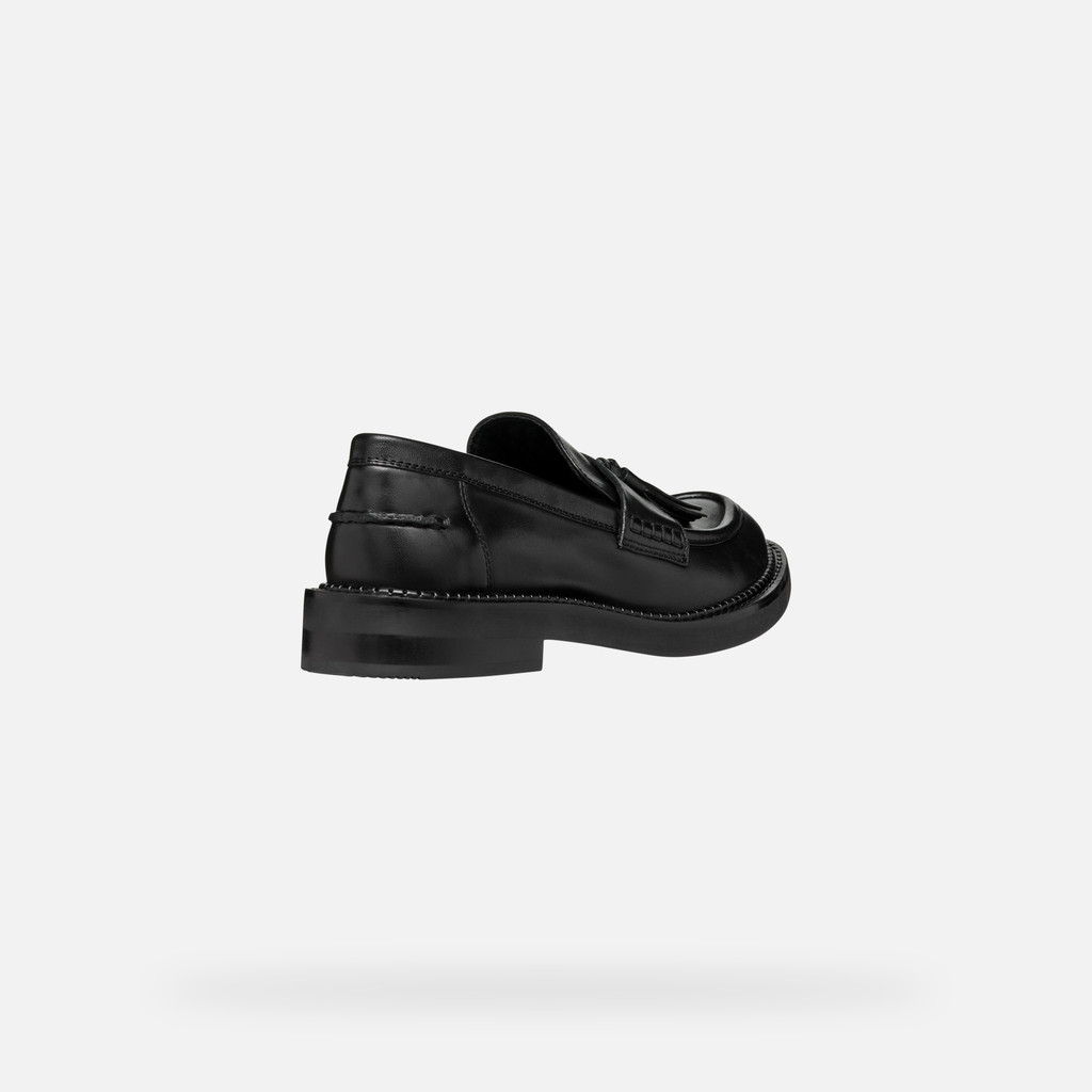 Leather loafers SERILDA WOMAN Black - image number 5 | GEOX