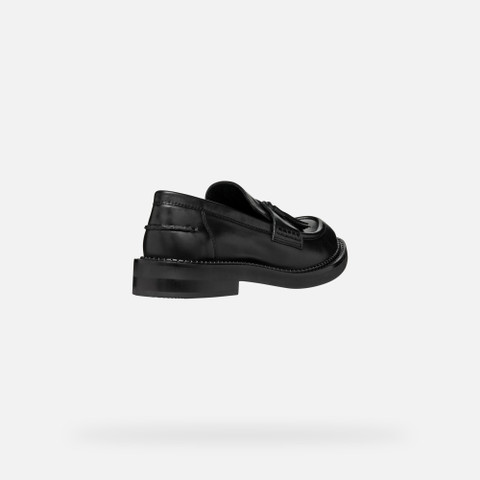 Leather loafers SERILDA WOMAN Black - image number 5 | GEOX
