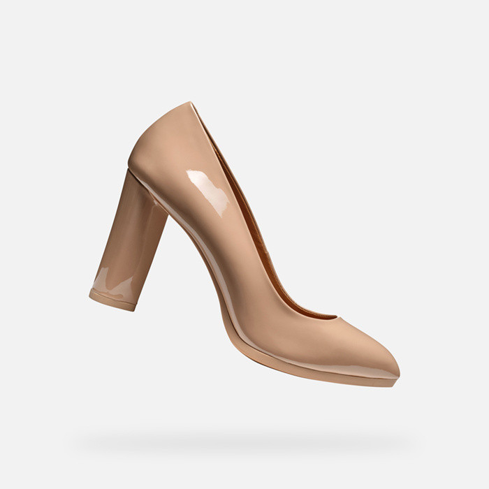 High-heeled court shoes WALK PLEASURE 90 WOMAN Peach | GEOX