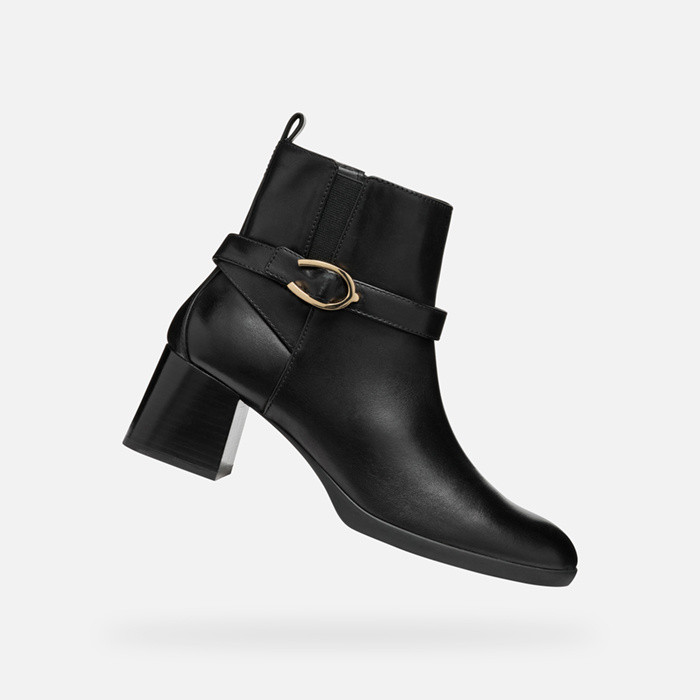 Medium heel ankle boots WALK PLEASURE 55 WOMAN Black | GEOX