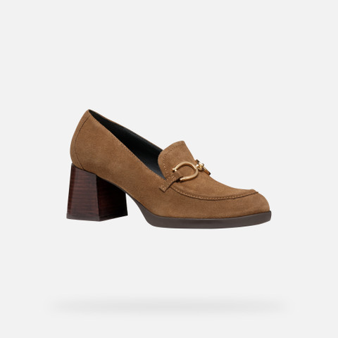 Heeled loafers WALK PLEASURE 55 WOMAN Mud - image number 2 | GEOX