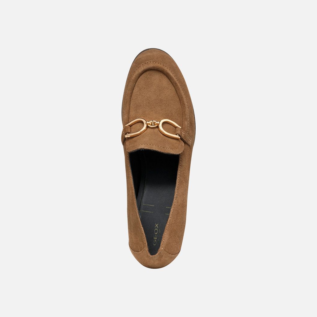 Heeled loafers WALK PLEASURE 55 WOMAN Mud - image number 5 | GEOX
