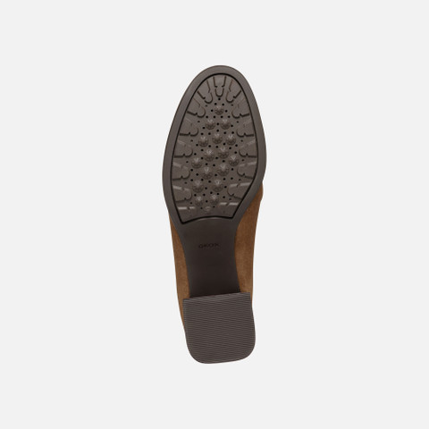 Heeled loafers WALK PLEASURE 55 WOMAN Mud - image number 6 | GEOX