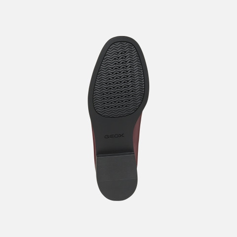 leather loafers CLORIDIE WOMAN Wine - image number 6 | GEOX