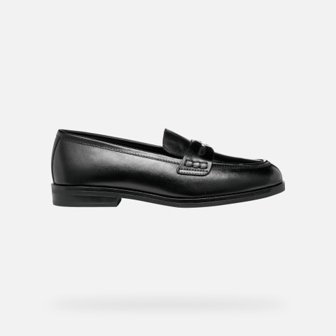 leather loafers CLORIDIE WOMAN Black - image number 1 | GEOX