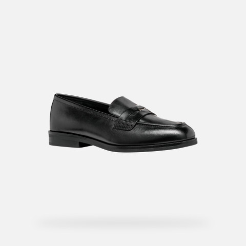 leather loafers CLORIDIE WOMAN Black - image number 3 | GEOX