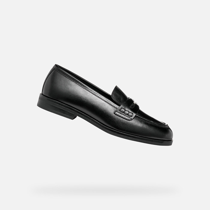 Leather loafers CLORIDIE WOMAN Black | GEOX