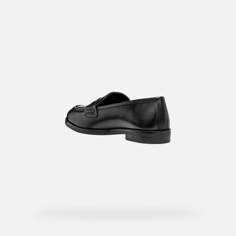 leather loafers CLORIDIE WOMAN Black - image number 4 | GEOX