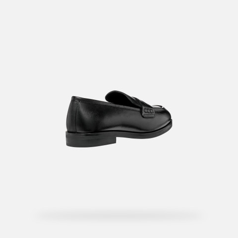 leather loafers CLORIDIE WOMAN Black - image number 5 | GEOX