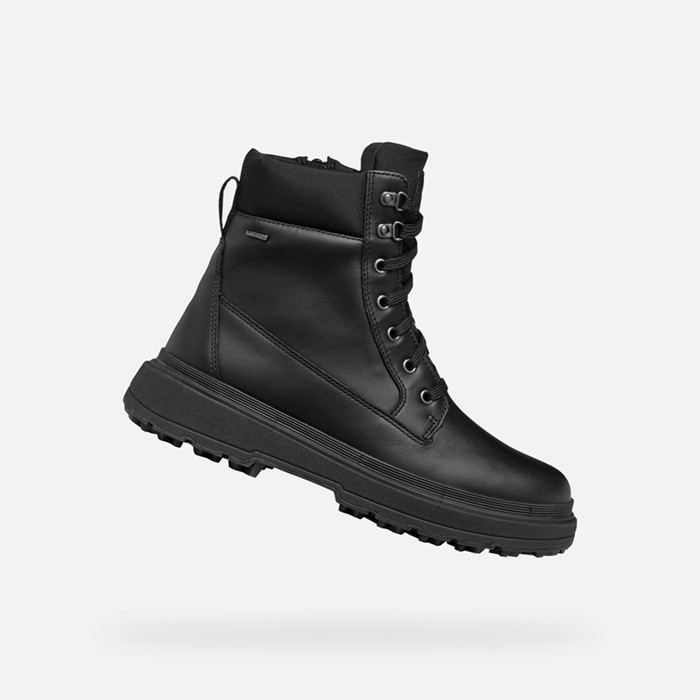 Waterproof ankle boots LAMIDIE + GRIP ABX WOMAN Black | GEOX