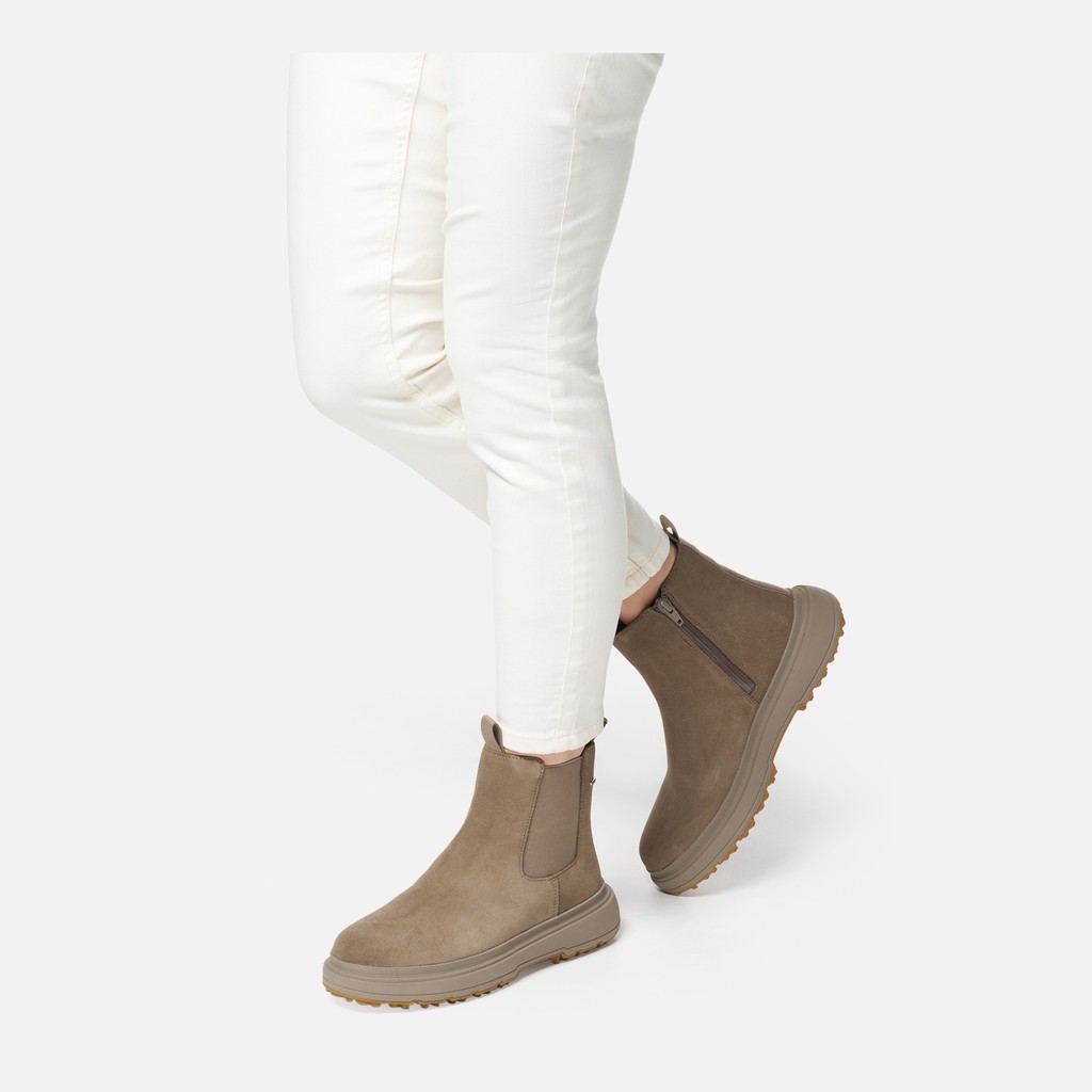 Waterproof ankle boots LAMIDIE + GRIP ABX WOMAN Taupe - image number 2 | GEOX