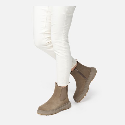 Waterproof ankle boots LAMIDIE + GRIP ABX WOMAN Taupe - image number 2 | GEOX