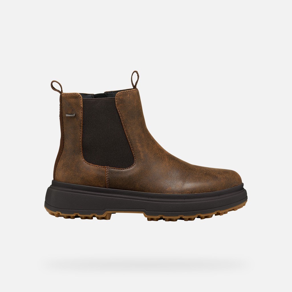 Waterproof ankle boots LAMIDIE + GRIP ABX WOMAN Dark Brown - image number 1 | GEOX