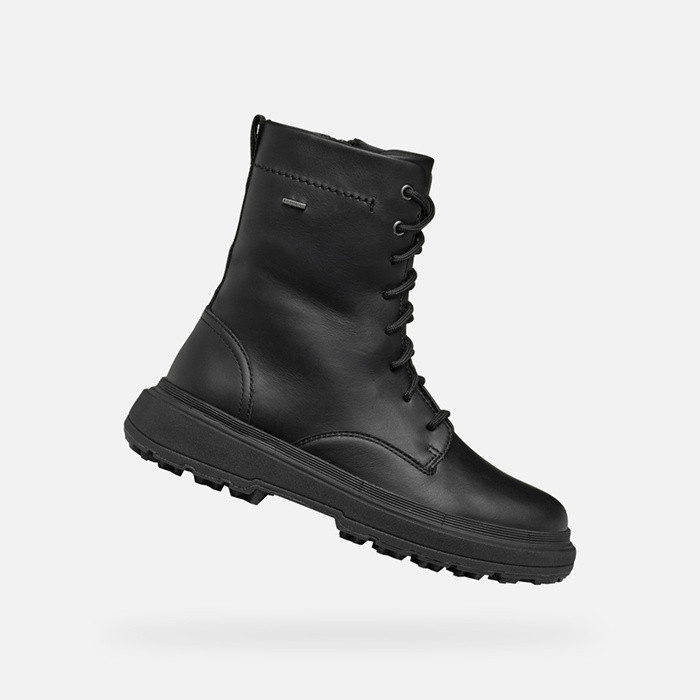 Wasserfeste stiefeletten LAMIDIE + GRIP ABX DAME Schwarz | GEOX