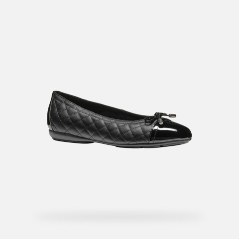leather ballerina flats ANNYTAH W WOMAN Black - image number 2 | GEOX