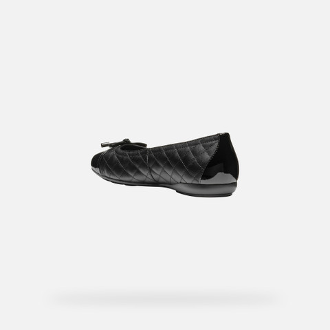 leather ballerina flats ANNYTAH W WOMAN Black - image number 3 | GEOX