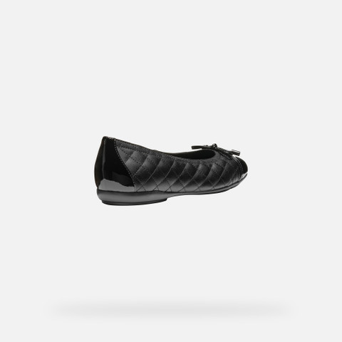 leather ballerina flats ANNYTAH W WOMAN Black - image number 4 | GEOX