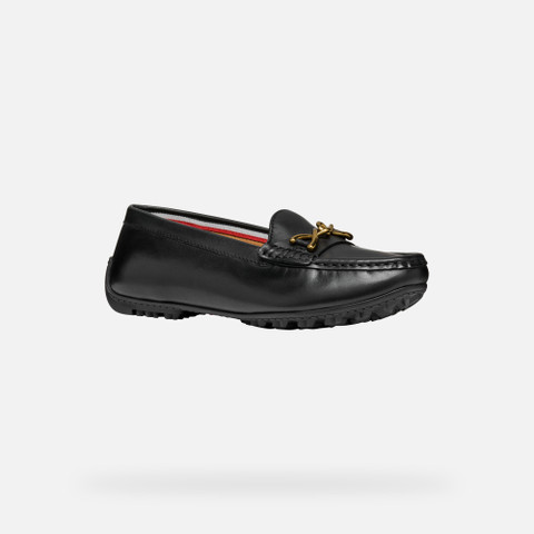 leather loafers KOSMOPOLIS +GRIP W WOMAN Black - image number 2 | GEOX
