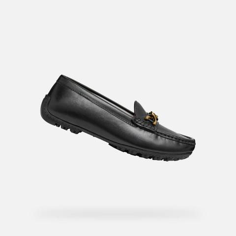 leather loafers KOSMOPOLIS +GRIP W WOMAN Black - image number 0 | GEOX