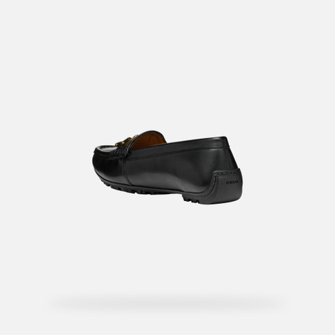 leather loafers KOSMOPOLIS +GRIP W WOMAN Black - image number 3 | GEOX