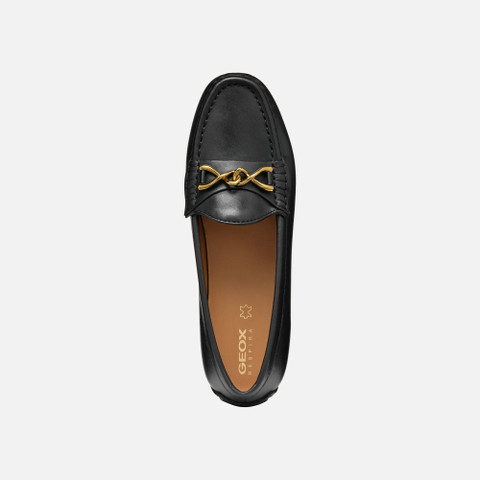 leather loafers KOSMOPOLIS +GRIP W WOMAN Black - image number 5 | GEOX