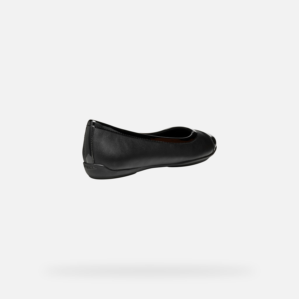 leather ballerina flats CHARLENE WOMAN Black - image number 5 | GEOX