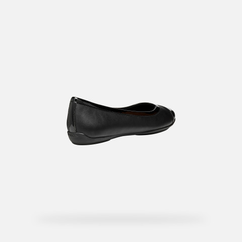 leather ballerina flats CHARLENE WOMAN Black - image number 5 | GEOX