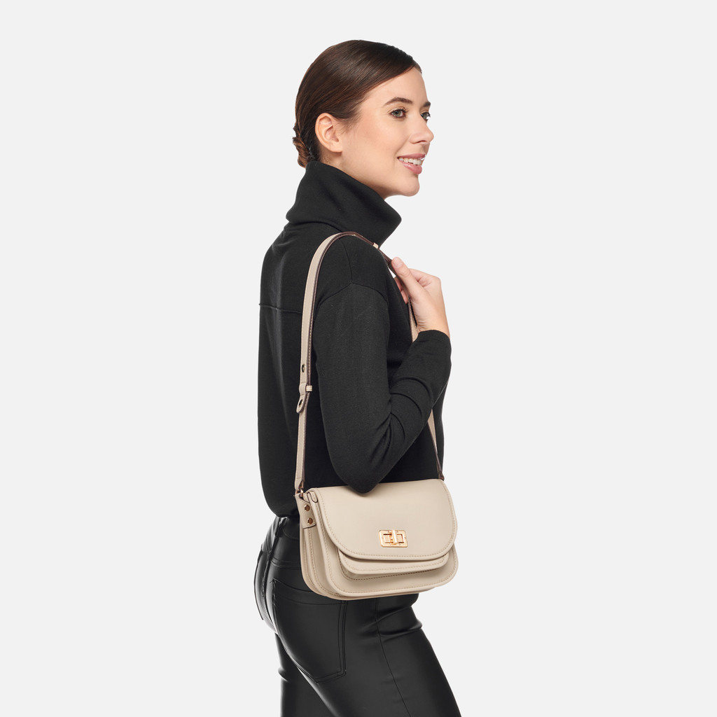 cross-body bag FLAVRIE WOMAN Off White - image number 5 | GEOX