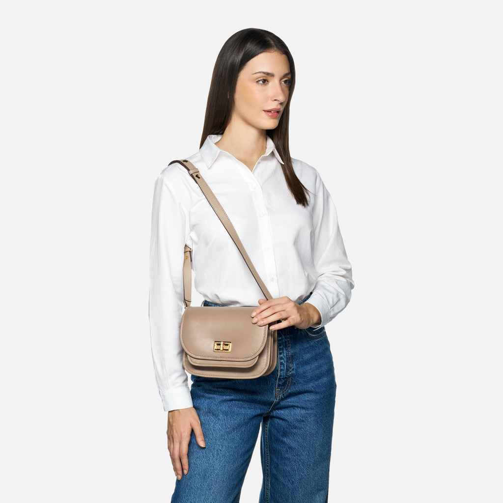 Cross-body bag FLAVRIE WOMAN Light Taupe - image number 5 | GEOX