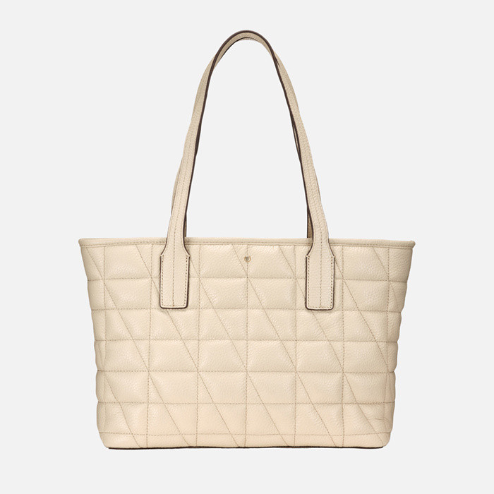 Sac d'épaule GARDREN M FEMME Blanc cassé | GEOX