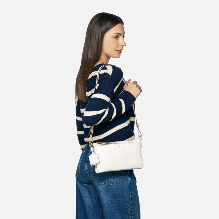 Cross-body bag CLAREE WOMAN White | GEOX