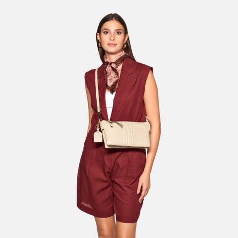 Borsa a tracolla CLAREE DONNA Bianco latte - image number 6 | GEOX