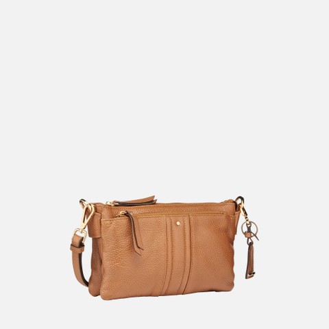 Cross-body bag CLAREE WOMAN Cognac - image number 2 | GEOX