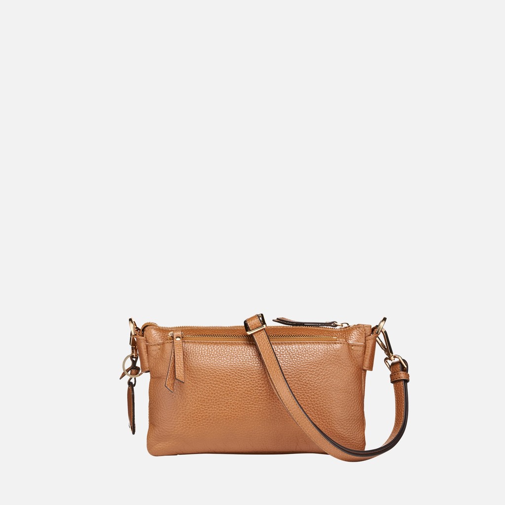 Cross-body bag CLAREE WOMAN Cognac - image number 3 | GEOX
