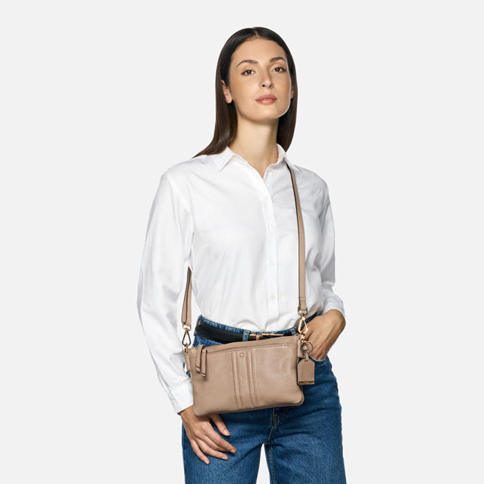 Cross-body bag CLAREE WOMAN Light Taupe | GEOX