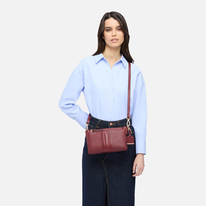 Cross-body bag CLAREE WOMAN Bordeaux | GEOX