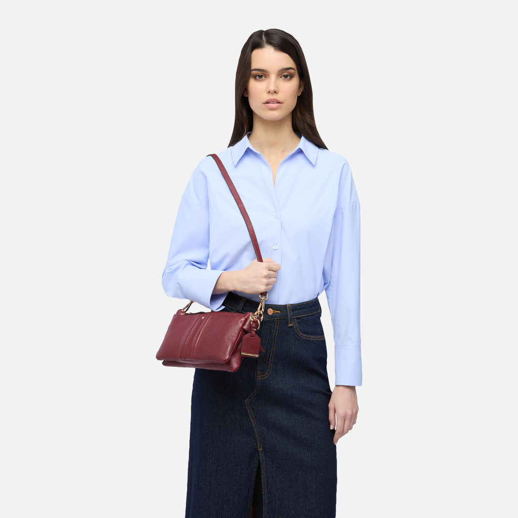 Cross-body bag CLAREE WOMAN Bordeaux - image number 0 | GEOX