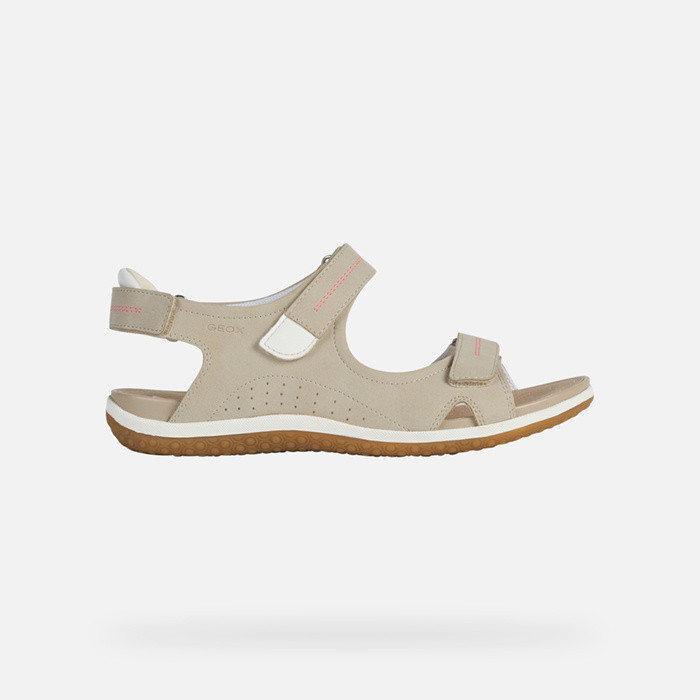 Flat sandals SANDAL VEGA WOMAN Taupe | GEOX