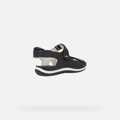 Sandals with straps SANDAL VEGA WOMAN Black - image number 4 | GEOX