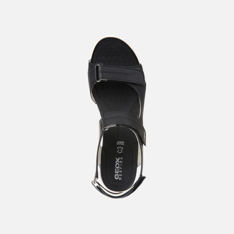 Sandals with straps SANDAL VEGA WOMAN Black - image number 5 | GEOX