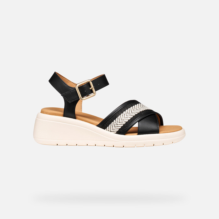 Wedge sandals MELICONIA WOMAN Black | GEOX