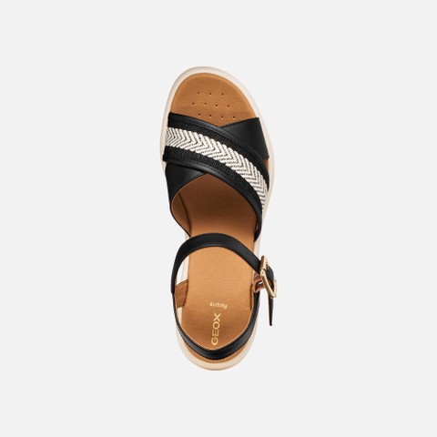 Wedge sandals MELICONIA WOMAN Black - image number 5 | GEOX