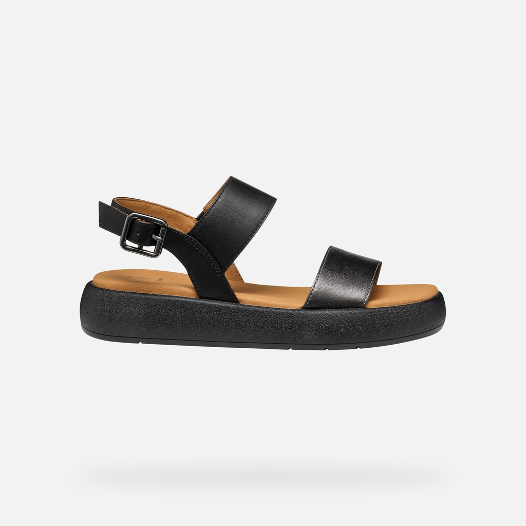 Plateau sandals CAMALEI WOMAN Gun/Black - image number 2 | GEOX