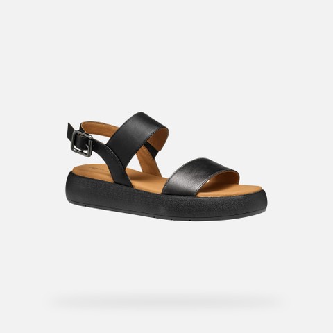 Plateau sandals CAMALEI WOMAN Gun/Black - image number 3 | GEOX