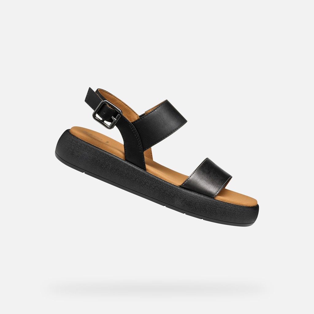 Plateau sandals CAMALEI WOMAN Gun/Black - image number 0 | GEOX