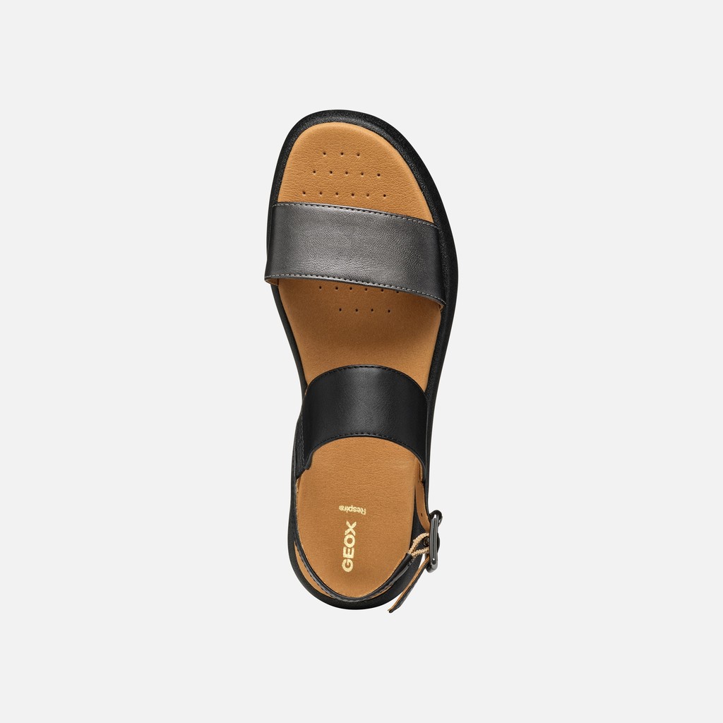 Plateau sandals CAMALEI WOMAN Gun/Black - image number 6 | GEOX