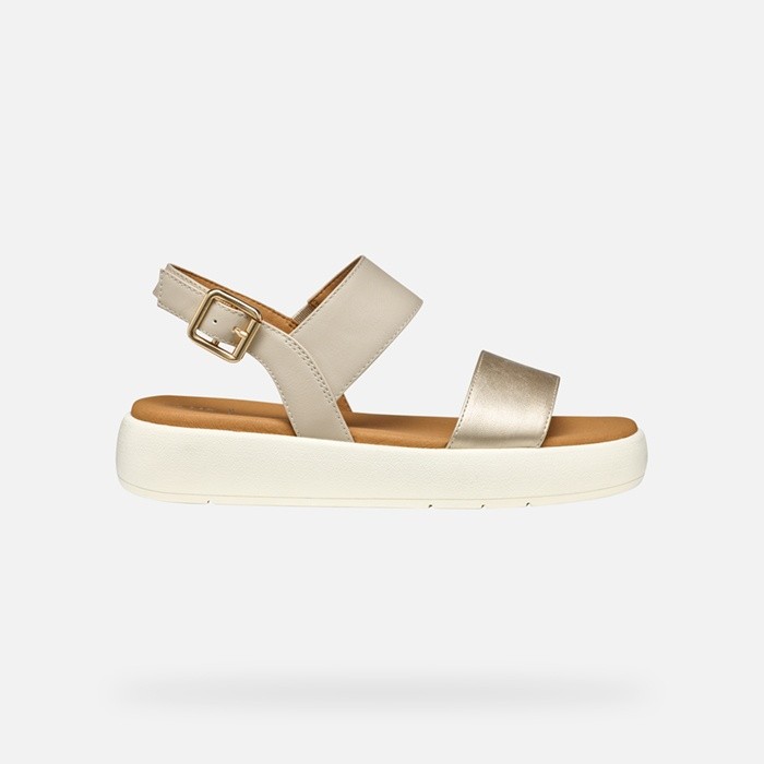 Platform sandals CAMALEI WOMAN Light Gold/Beige | GEOX