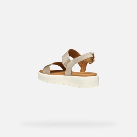 Platform sandals CAMALEI WOMAN Light Gold/Beige - image number 4 | GEOX
