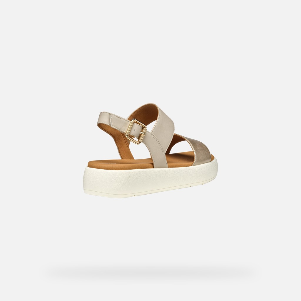 Platform sandals CAMALEI WOMAN Light Gold/Beige - image number 5 | GEOX